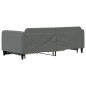 vidaXL Divano Letto Estraibile Cassetti Grigio Scuro 90x200cm Tessuto