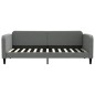 vidaXL Divano Letto Estraibile Cassetti Grigio Scuro 90x200cm Tessuto