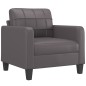 vidaXL Set di Divani 3 pz con Cuscini Grigio in Similpelle vidaXL Set di Divani 3 pz con Cuscini Grigio in Similpelle