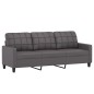 vidaXL Set di Divani 2 pz con Cuscini Grigio in Similpelle vidaXL Set di Divani 2 pz con Cuscini Grigio in Similpelle