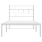 vidaXL Giroletto con Testiera Metallo Bianco 90x190 cm vidaXL Giroletto con Testiera Metallo Bianco 90x190 cm