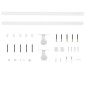 vidaXL Porta Scorrevole con Set Hardware 80x210 cm Legno Massello Pino