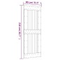 vidaXL Porta Scorrevole con Set Hardware 80x210 cm Legno Massello Pino