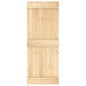vidaXL Porta Scorrevole con Set Hardware 80x210 cm Legno Massello Pino