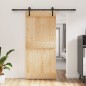 vidaXL Porta Scorrevole con Set Hardware 95x210 cm Legno Massello Pino vidaXL Porta Scorrevole con Set Hardware 95x210 cm Legno Massello Pino