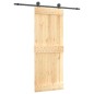 vidaXL Porta Scorrevole con Set Hardware 80x210 cm Legno Massello Pino