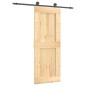 vidaXL Porta Scorrevole con Set Hardware 80x210 cm Legno Massello Pino vidaXL Porta Scorrevole con Set Hardware 80x210 cm Legno Massello Pino