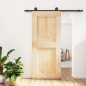 vidaXL Porta Scorrevole con Set Hardware 90x210 cm Legno Massello Pino vidaXL Porta Scorrevole con Set Hardware 90x210 cm Legno Massello Pino