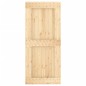 vidaXL Porta Scorrevole con Set Hardware 90x210 cm Legno Massello Pino vidaXL Porta Scorrevole con Set Hardware 90x210 cm Legno Massello Pino