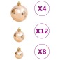 vidaXL Set Palline di Natale 111 pz Oro Rosa in Polistirene vidaXL Set Palline di Natale 111 pz Oro Rosa in Polistirene