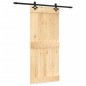 vidaXL Porta Scorrevole con Set Hardware 90x210 cm Legno Massello Pino vidaXL Porta Scorrevole con Set Hardware 90x210 cm Legno Massello Pino