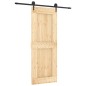 vidaXL Porta Scorrevole con Set Hardware 80x210 cm Legno Massello Pino