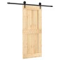 vidaXL Porta Scorrevole con Set Hardware 85x210 cm Legno Massello Pino vidaXL Porta Scorrevole con Set Hardware 85x210 cm Legno Massello Pino