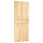 vidaXL Porta Scorrevole con Set Hardware 85x210 cm Legno Massello Pino vidaXL Porta Scorrevole con Set Hardware 85x210 cm Legno Massello Pino