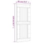 vidaXL Porta Scorrevole con Set Hardware 85x210 cm Legno Massello Pino vidaXL Porta Scorrevole con Set Hardware 85x210 cm Legno Massello Pino
