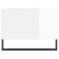 vidaXL Tavolino Salotto Bianco Lucido 90x50x36,5 cm Legno Multistrato