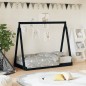 vidaXL Giroletto per Bambini Nero 70x140 cm in Legno Massello di Pino vidaXL Giroletto per Bambini Nero 70x140 cm in Legno Massello di Pino