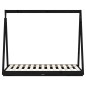 vidaXL Giroletto per Bambini Nero 70x140 cm in Legno Massello di Pino vidaXL Giroletto per Bambini Nero 70x140 cm in Legno Massello di Pino