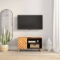 vidaXL Mobile Porta TV Marrone e Nero 80x31,5x46 cm in Legno di Mango vidaXL Mobile Porta TV Marrone e Nero 80x31,5x46 cm in Legno di Mango