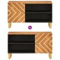 vidaXL Mobile Porta TV Marrone e Nero 80x31,5x46 cm in Legno di Mango vidaXL Mobile Porta TV Marrone e Nero 80x31,5x46 cm in Legno di Mango
