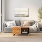 vidaXL Tavolino da Salotto Marrone e Nero 80x50x40 cm Legno di Mango