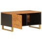 vidaXL Tavolino da Salotto Marrone e Nero 80x50x40 cm Legno di Mango