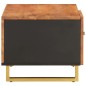 vidaXL Tavolino da Salotto Marrone e Nero 80x50x40 cm Legno di Mango