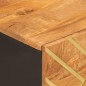 vidaXL Tavolino da Salotto Marrone e Nero 80x50x40 cm Legno di Mango