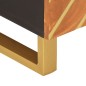vidaXL Tavolino da Salotto Marrone e Nero 80x50x40 cm Legno di Mango