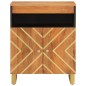 vidaXL Mobiletto Marrone e Nero 60x33,5x75 cm Legno Massello di Mango vidaXL Mobiletto Marrone e Nero 60x33,5x75 cm Legno Massello di Mango