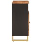 vidaXL Mobiletto Marrone e Nero 60x33,5x75 cm Legno Massello di Mango vidaXL Mobiletto Marrone e Nero 60x33,5x75 cm Legno Massello di Mango
