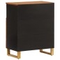 vidaXL Mobiletto Marrone e Nero 60x33,5x75 cm Legno Massello di Mango vidaXL Mobiletto Marrone e Nero 60x33,5x75 cm Legno Massello di Mango