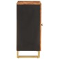 vidaXL Mobiletto Marrone e Nero 60x33,5x75 cm Legno Massello di Mango vidaXL Mobiletto Marrone e Nero 60x33,5x75 cm Legno Massello di Mango
