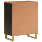 vidaXL Mobiletto Marrone e Nero 60x33,5x75 cm Legno Massello di Mango vidaXL Mobiletto Marrone e Nero 60x33,5x75 cm Legno Massello di Mango