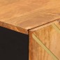 vidaXL Mobiletto Marrone e Nero 60x33,5x75 cm Legno Massello di Mango vidaXL Mobiletto Marrone e Nero 60x33,5x75 cm Legno Massello di Mango