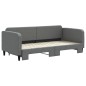 vidaXL Divano Letto con Letto Estraibile Grigio Scuro 90x200cm Tessuto vidaXL Divano Letto con Letto Estraibile Grigio Scuro 90x200cm Tessuto