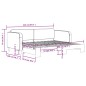 vidaXL Divano Letto con Letto Estraibile Grigio Scuro 90x200cm Tessuto vidaXL Divano Letto con Letto Estraibile Grigio Scuro 90x200cm Tessuto