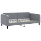 vidaXL Divano Letto Estraibile Materassi Grigio Chiaro 90x200 Tessuto vidaXL Divano Letto Estraibile Materassi Grigio Chiaro 90x200 Tessuto
