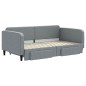 vidaXL Divano Letto Estraibile Cassetti Grigio Chiaro 90x190cm Tessuto vidaXL Divano Letto Estraibile Cassetti Grigio Chiaro 90x190cm Tessuto