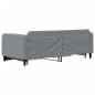 vidaXL Divano Letto Estraibile Cassetti Grigio Chiaro 90x190cm Tessuto vidaXL Divano Letto Estraibile Cassetti Grigio Chiaro 90x190cm Tessuto