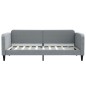 vidaXL Divano Letto Estraibile Cassetti Grigio Chiaro 90x190cm Tessuto vidaXL Divano Letto Estraibile Cassetti Grigio Chiaro 90x190cm Tessuto
