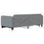 vidaXL Divano Letto Estraibile Cassetti Grigio Chiaro 100x200 Tessuto vidaXL Divano Letto Estraibile Cassetti Grigio Chiaro 100x200 Tessuto
