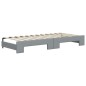 vidaXL Divano Letto Estraibile Cassetti Grigio Chiaro 100x200 Tessuto vidaXL Divano Letto Estraibile Cassetti Grigio Chiaro 100x200 Tessuto