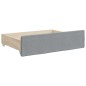 vidaXL Divano Letto Estraibile Cassetti Grigio Chiaro 100x200 Tessuto vidaXL Divano Letto Estraibile Cassetti Grigio Chiaro 100x200 Tessuto