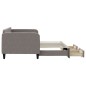 vidaXL Divano Letto Estraibile con Cassetti Tortora 90x200 cm Tessuto vidaXL Divano Letto Estraibile con Cassetti Tortora 90x200 cm Tessuto