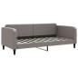 vidaXL Divano Letto Estraibile con Cassetti Tortora 90x200 cm Tessuto vidaXL Divano Letto Estraibile con Cassetti Tortora 90x200 cm Tessuto