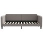 vidaXL Divano Letto Estraibile con Cassetti Tortora 90x200 cm Tessuto vidaXL Divano Letto Estraibile con Cassetti Tortora 90x200 cm Tessuto