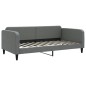vidaXL Divano Letto Estraibile Cassetti Grigio Scuro 100x200cm Tessuto vidaXL Divano Letto Estraibile Cassetti Grigio Scuro 100x200cm Tessuto
