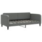 vidaXL Divano Letto Estraibile Cassetti Grigio Scuro 90x190cm Tessuto vidaXL Divano Letto Estraibile Cassetti Grigio Scuro 90x190cm Tessuto