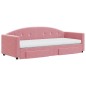 vidaXL Divano Letto Estraibile con Cassetti Rosa 80x200 cm Velluto vidaXL Divano Letto Estraibile con Cassetti Rosa 80x200 cm Velluto